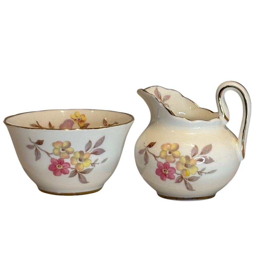 Vintage Grosvenor Bone China Small Pitcher and Bowl Made in England